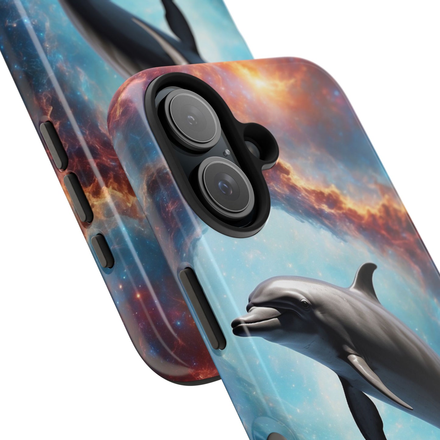 Cosmic Dolphin Space Vibes - iPhone Case