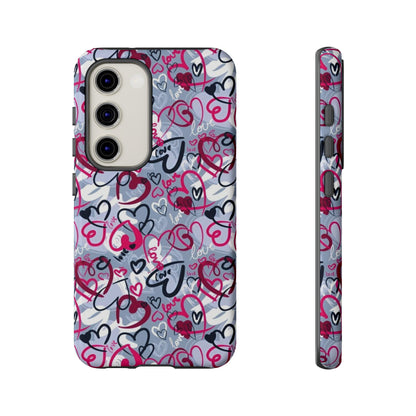 Graffiti Love Hearts Samsung Galaxy Case