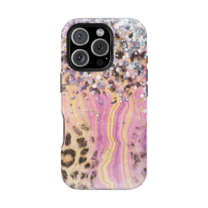 Glitter Glam Leopard – Magsafe iPhone Series Case