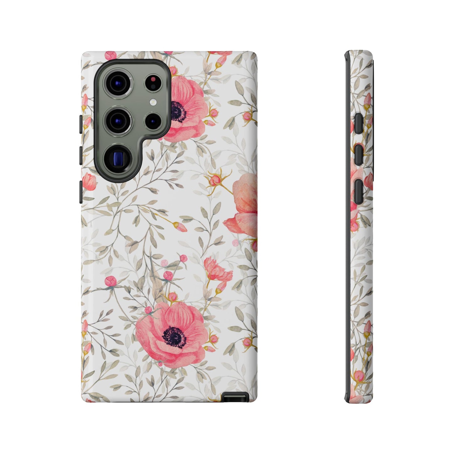 Pink Floral Watercolor Samsung Galaxy Case – Elegant Blossom Design