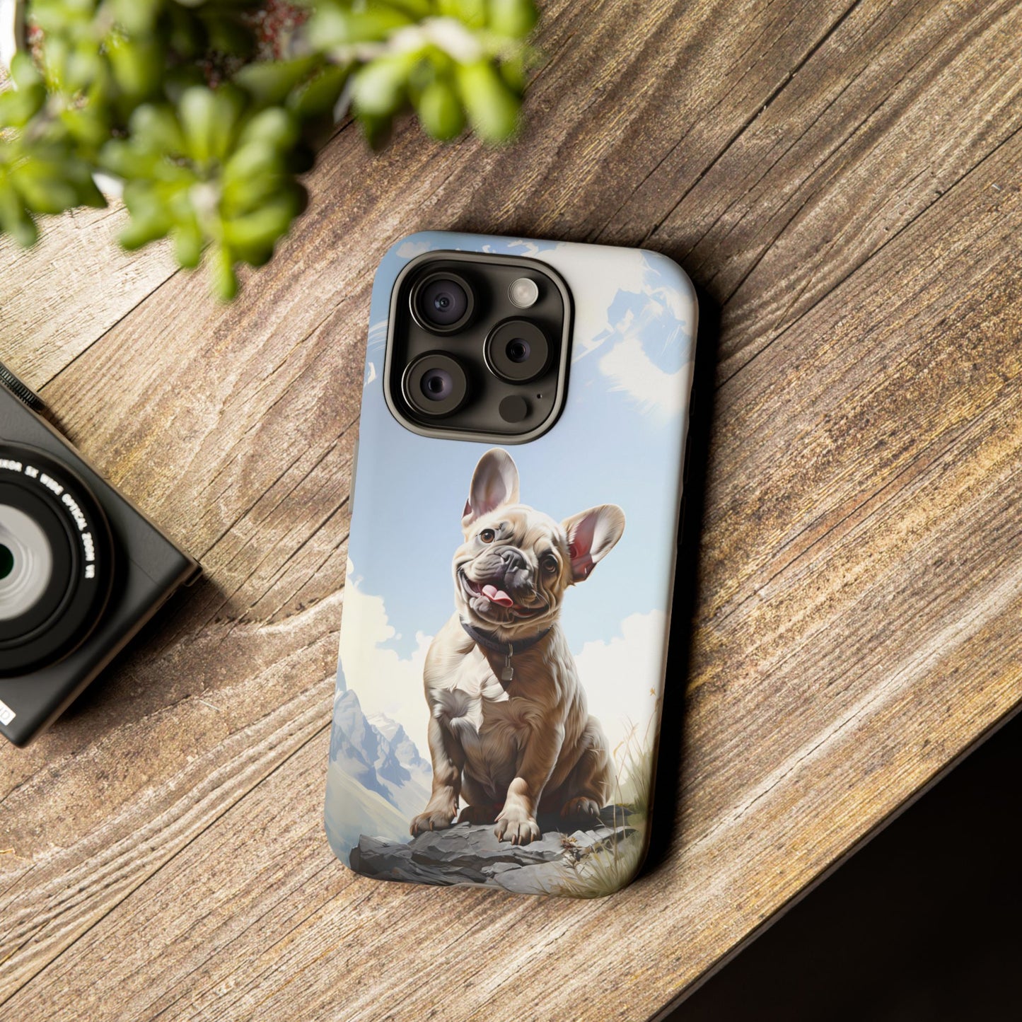 Frenchie iPhone Samsung Galaxy Phone Case! French Bull Dog Standing Proudly. Extremely Tough & Durable With Dual Layer Protection.