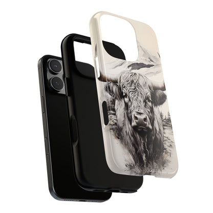 Western Highland Cow Case | Durable Farmhouse Design