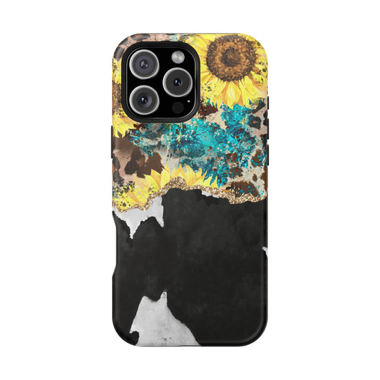 Rustic Sunflower Leopard Glam - MagSafe iPhone Series Case