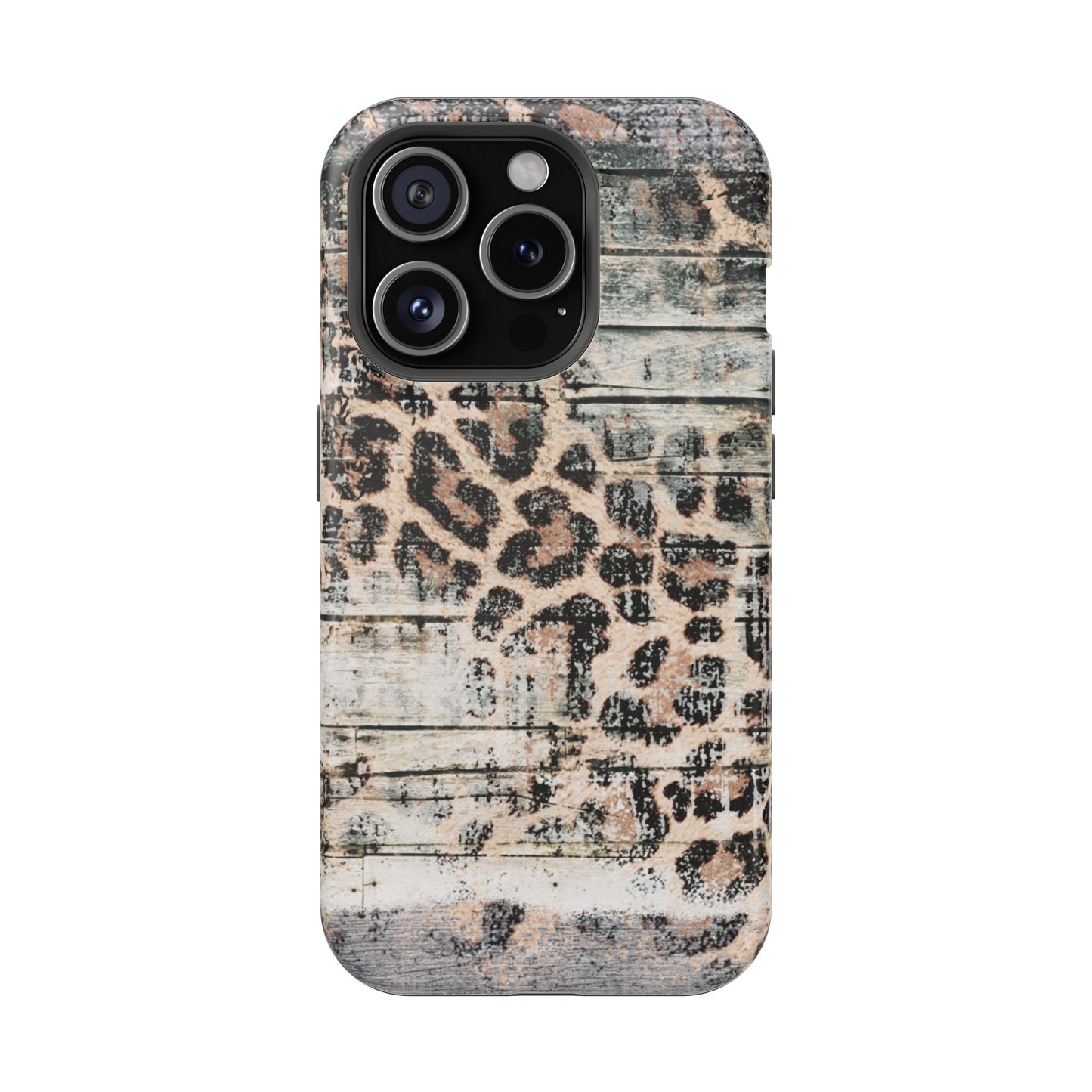 Rustic Leopard Wood Print - MagSafe iPhone Series Case