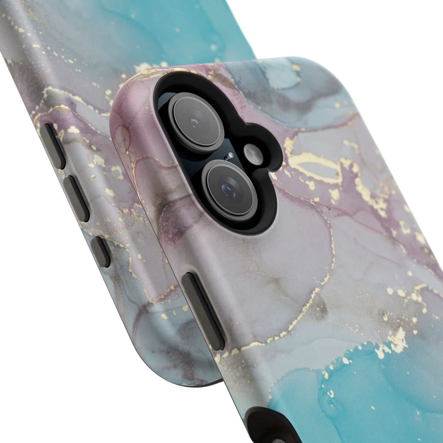 Sky Blue & Purple Marble Wave – MagSafe Case with Dreamy Marble Design