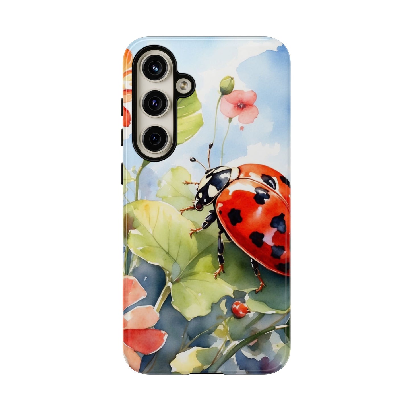 Watercolor Ladybug & Poppy Fields - Samsung Galaxy Case