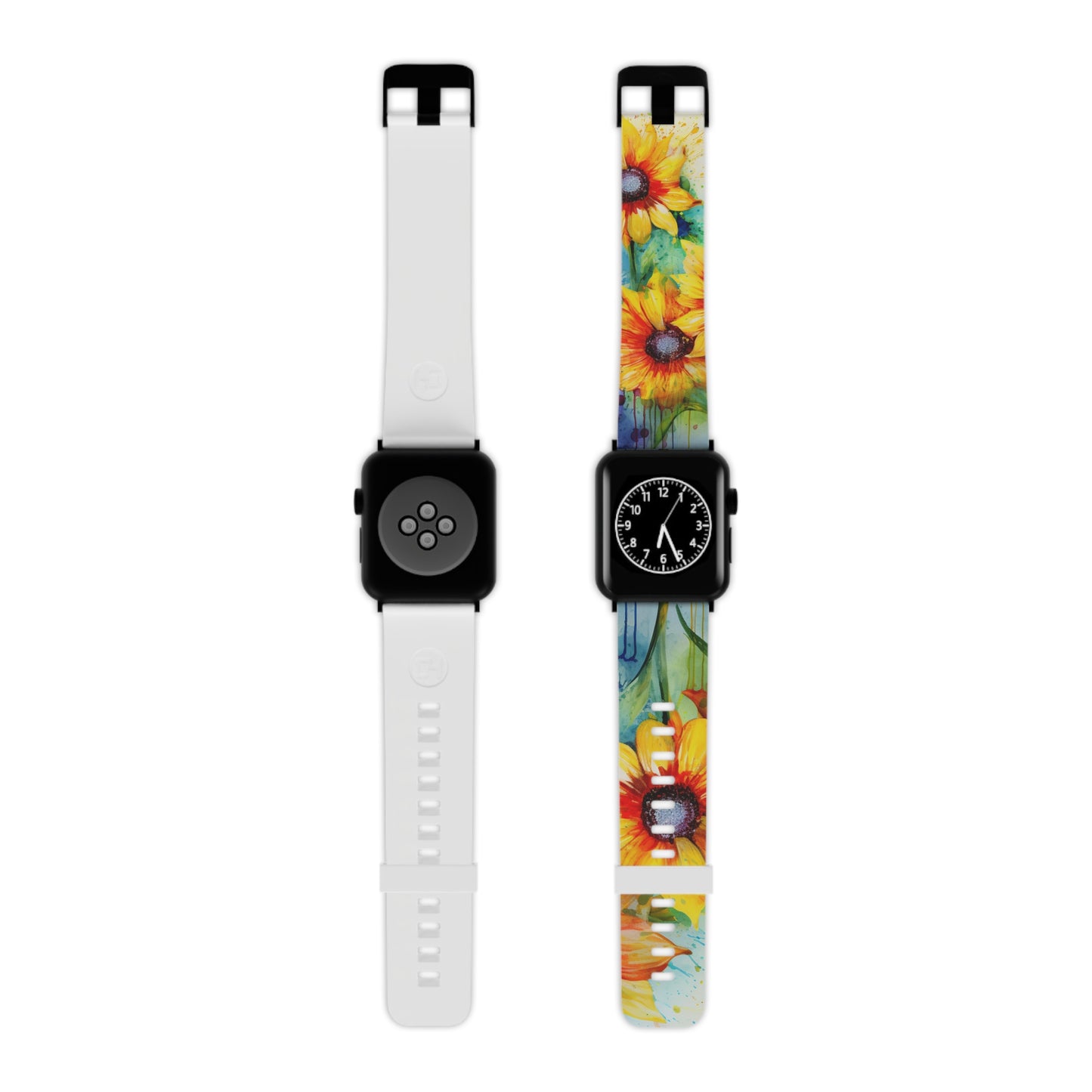 Watercolor Sunflower Splash Apple Watch Band