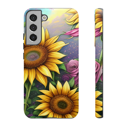 Whimsical Sunflower & Rose Garden - Samsung Galaxy Series Case