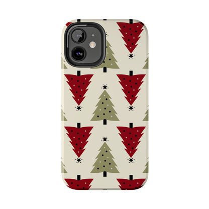 Retro Christmas Trees Pattern - iPhone Series Case