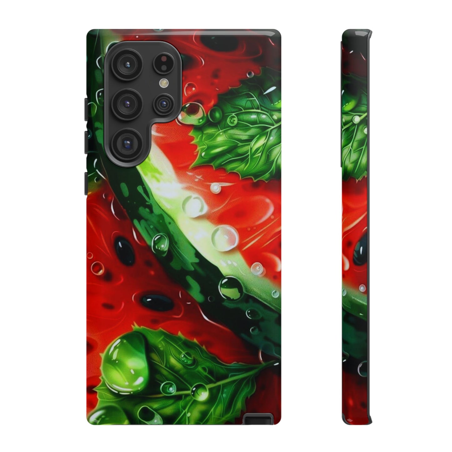 Juicy Watermelon & Mint Samsung Galaxy Case – Tough Dual-Layer, Vibrant Summer Design