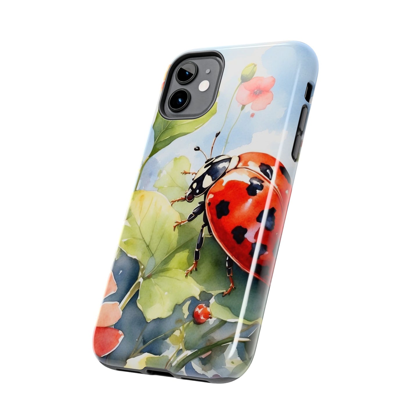 Watercolor Ladybug & Poppy Fields - iPhone Series Case