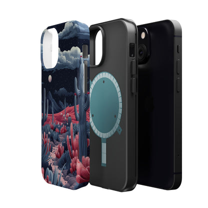 Moonlit Saguaro iPhone Case