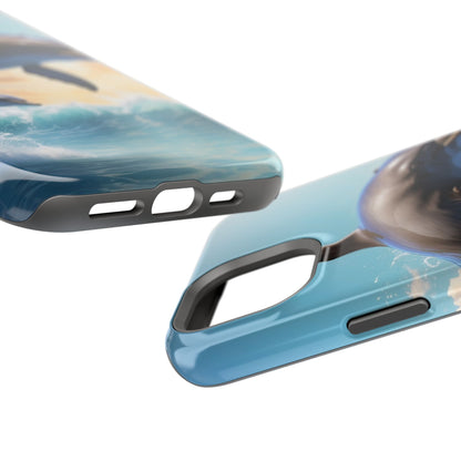 Dolphin Galaxy Splash - MagSafe-Compatible Case