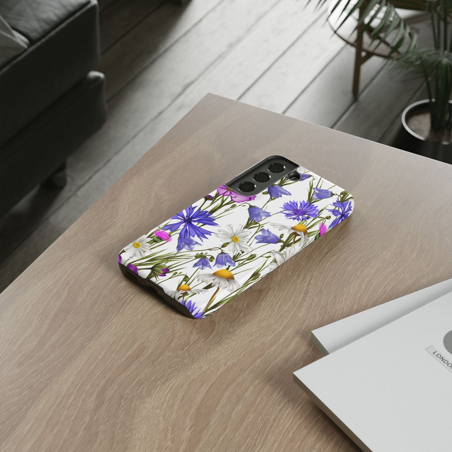 Wildflower Meadow Samsung Galaxy Case – Purple, Blue, and White Floral Design