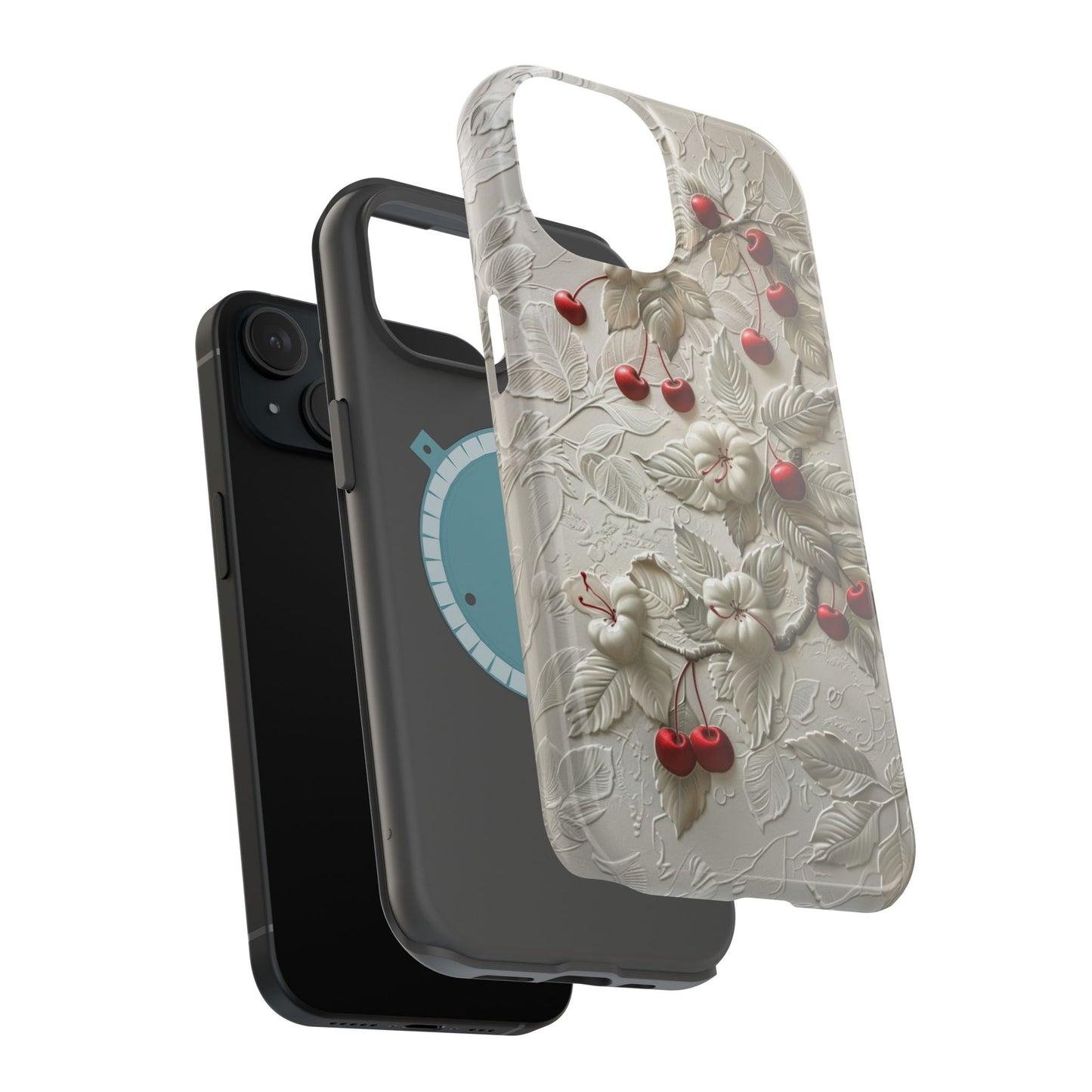 Unleash Your Inner Goddess With Our Athenian Elegance Cherry Marble Phone Case | A Blend of Classic Art and Modern Tech | Cute Cherries | Stone