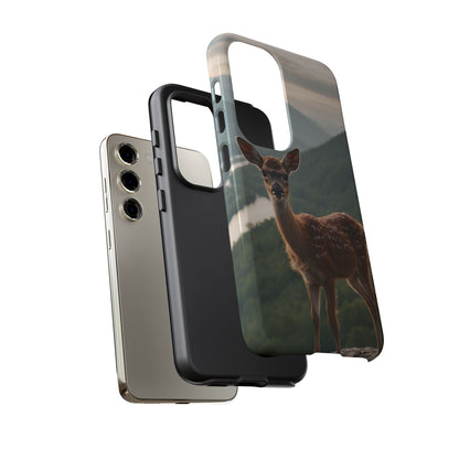 Majestic Fawn Overlooking Mountain Vista Samsung Galaxy Case