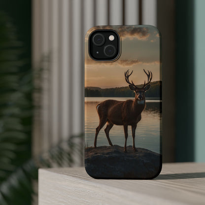 Majestic Stag at Sunset – MagSafe iPhone Case