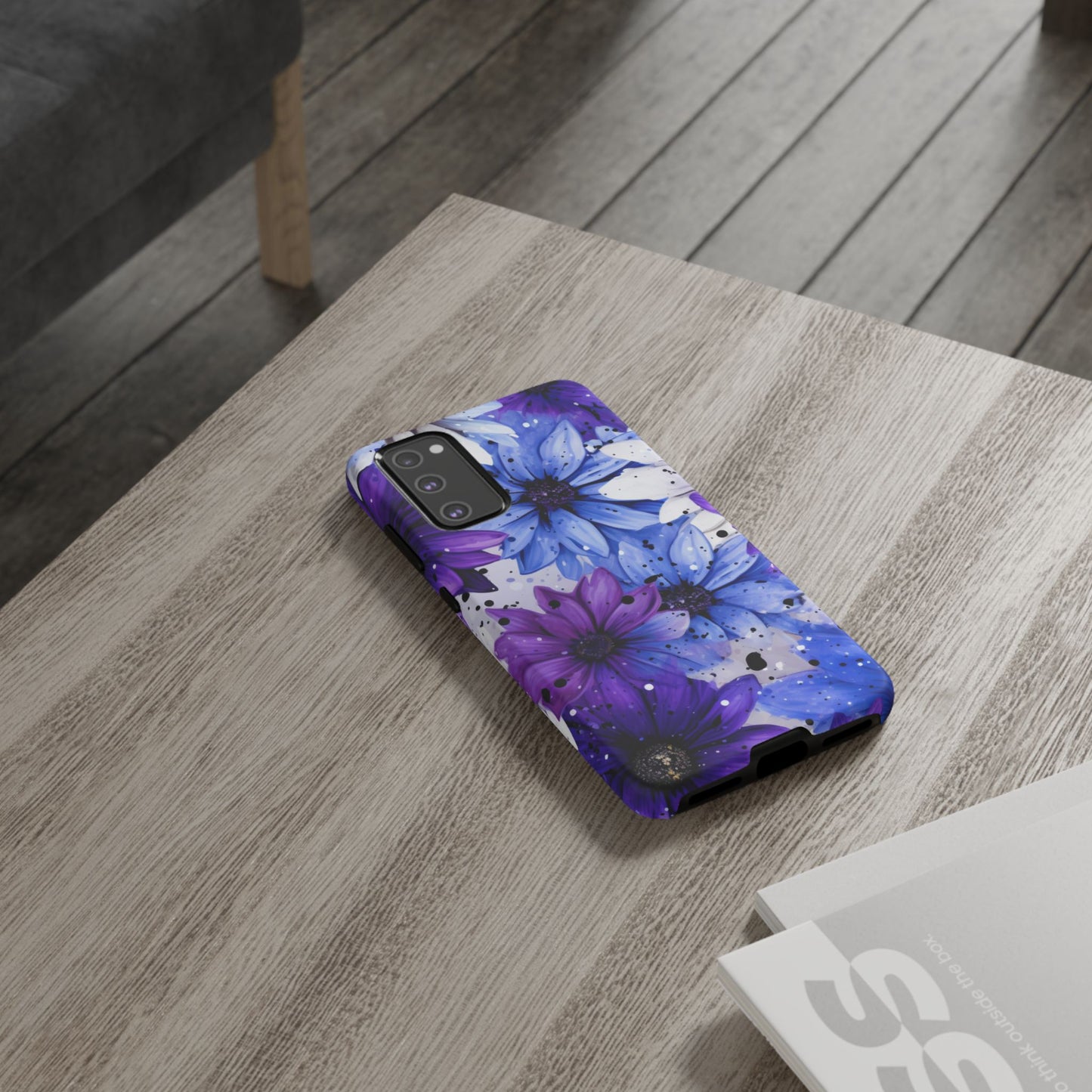 Vibrant Purple & Blue Floral Splash - Samsung Galaxy Series Case