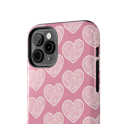 Soft Pink Hearts – iPhone Case