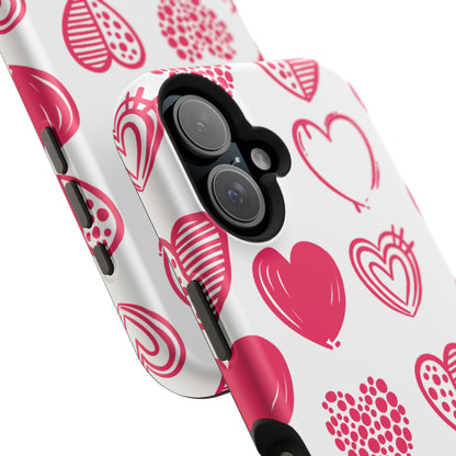 Funky Pink Hearts – MagSafe iPhone Case