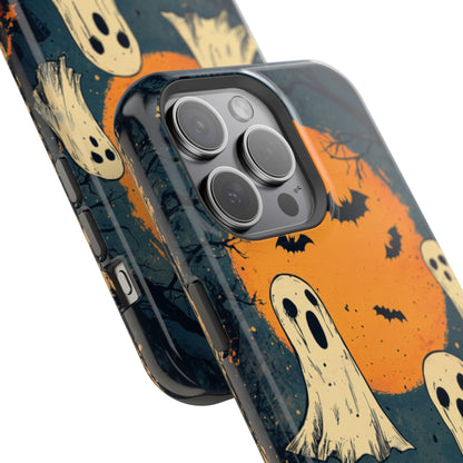 Haunted Ghosts & Full Moon MagSafe iPhone Case – Spooky Halloween Design