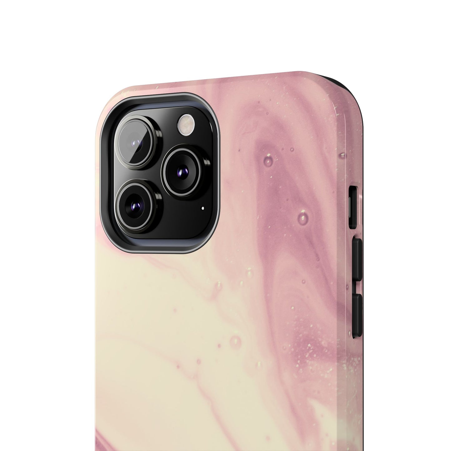 Blush Marble Glow – iPhone Case with Rose Gold & Pink Swirl Pattern