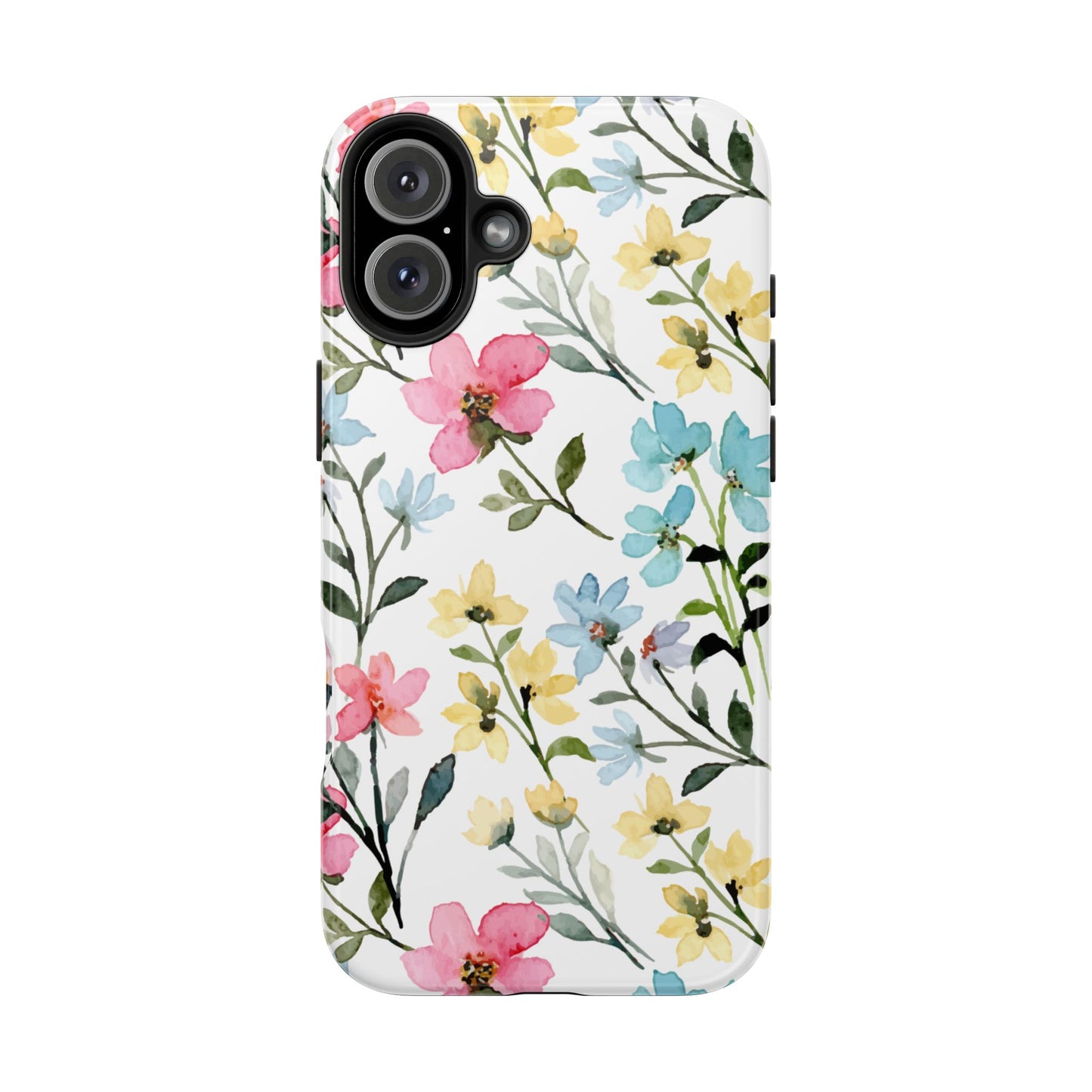 Watercolor Floral Bliss – iPhone Series Case with Pastel Flower Design