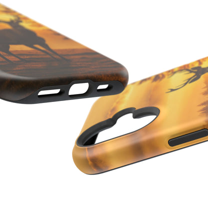 Sunset Majesty: Regal Stag – MagSafe iPhone Case