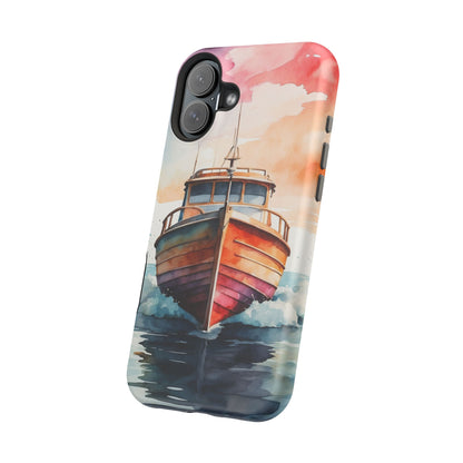 Sunset Sail Watercolor Boat –  MagSafe iPhone Series Case