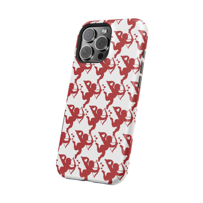 Red Cupid Love Pattern MagSafe Case