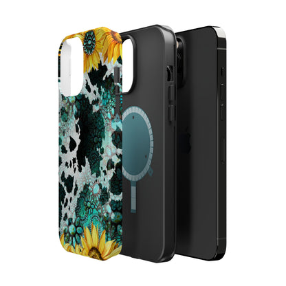 Boho Turquoise Sunflower Lace - MagSafe iPhone Series Case