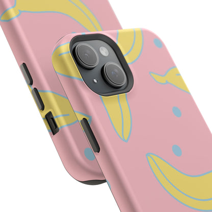 Pink Banana Pop MagSafe iPhone Case – Cute Pastel Design with Fun Retro Vibe