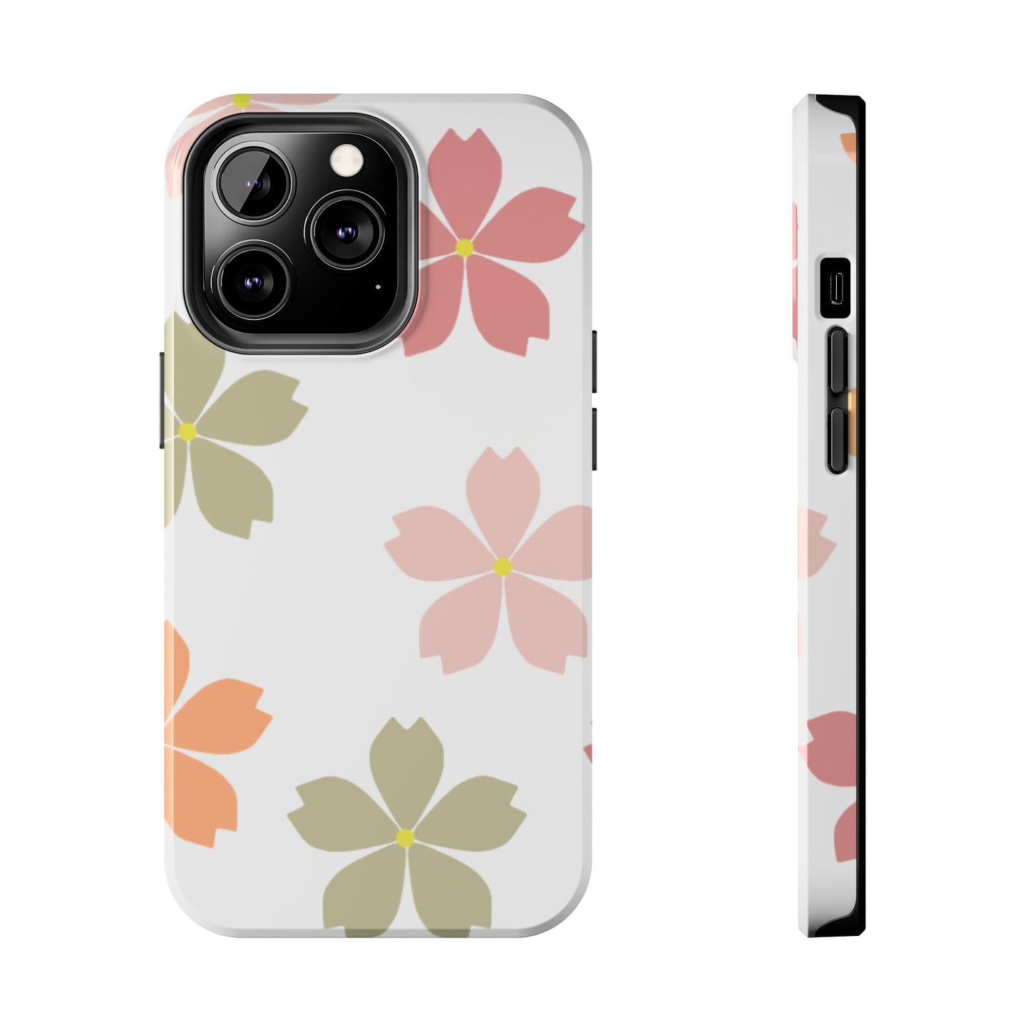 Pastel Sakura Blossom Tough iPhone Case – Durable Design with Soft Matte Finish