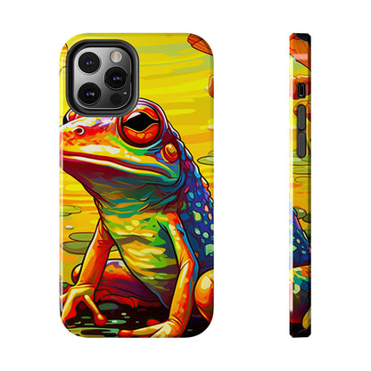 Vibrant Rainbow Frog Design – iPhone Series Case