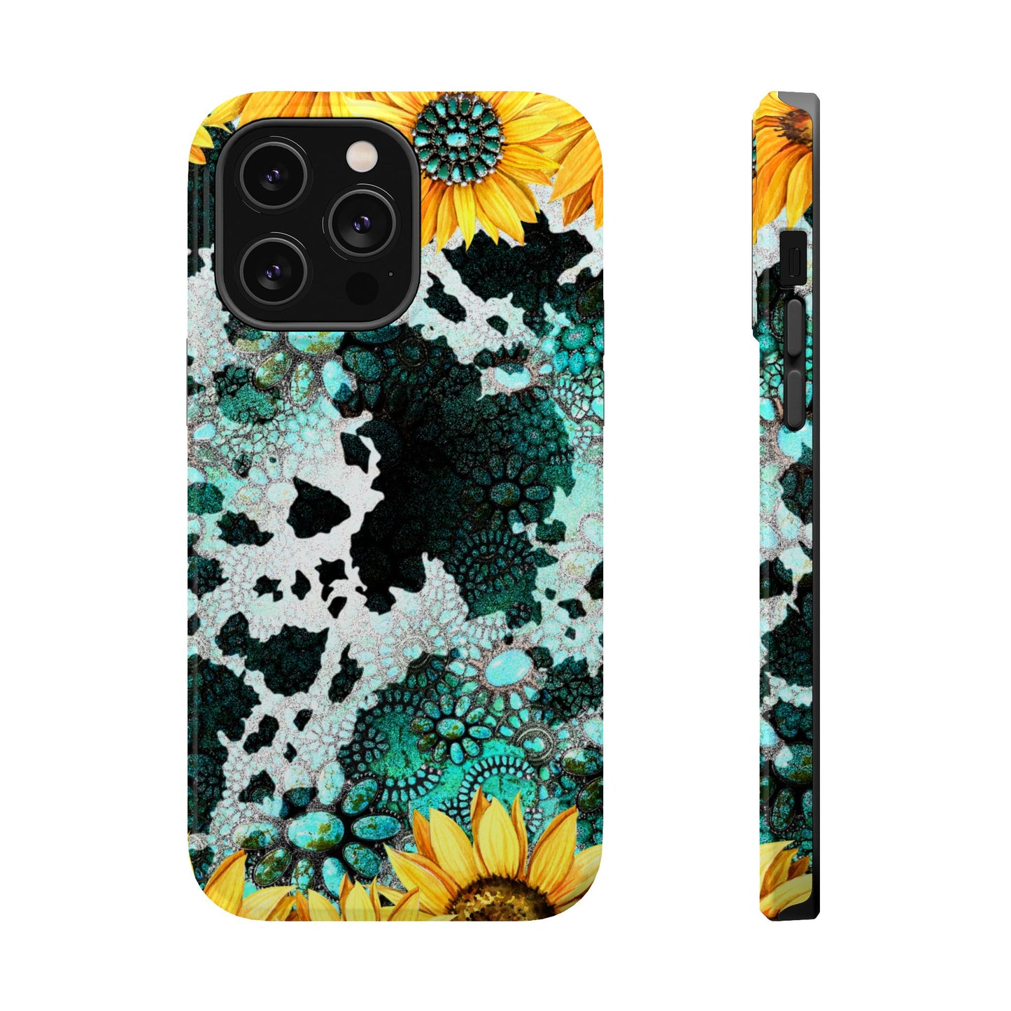 Boho Turquoise Sunflower Lace - MagSafe iPhone Series Case