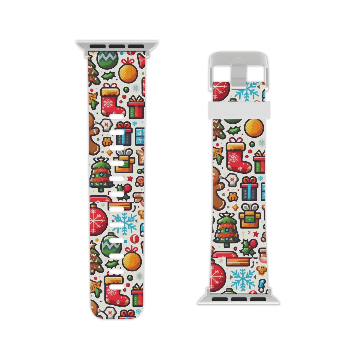 Festive Christmas Icons Pattern Apple Watch Band