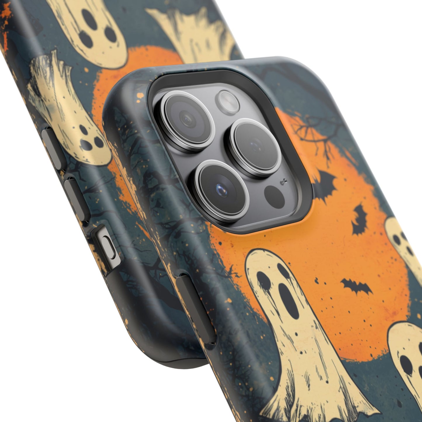 Haunted Ghosts & Full Moon MagSafe iPhone Case – Spooky Halloween Design