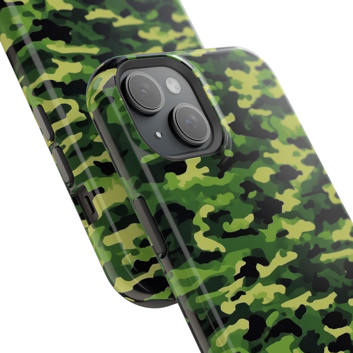 Green Woodland Camouflage – MagSafe iPhone Case, Slim and Shockproof