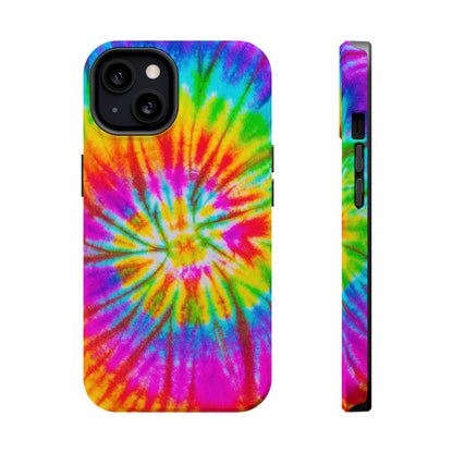 Rainbow Spiral Tie-Dye MagSafe Case – Vibrant Colors & Functionality