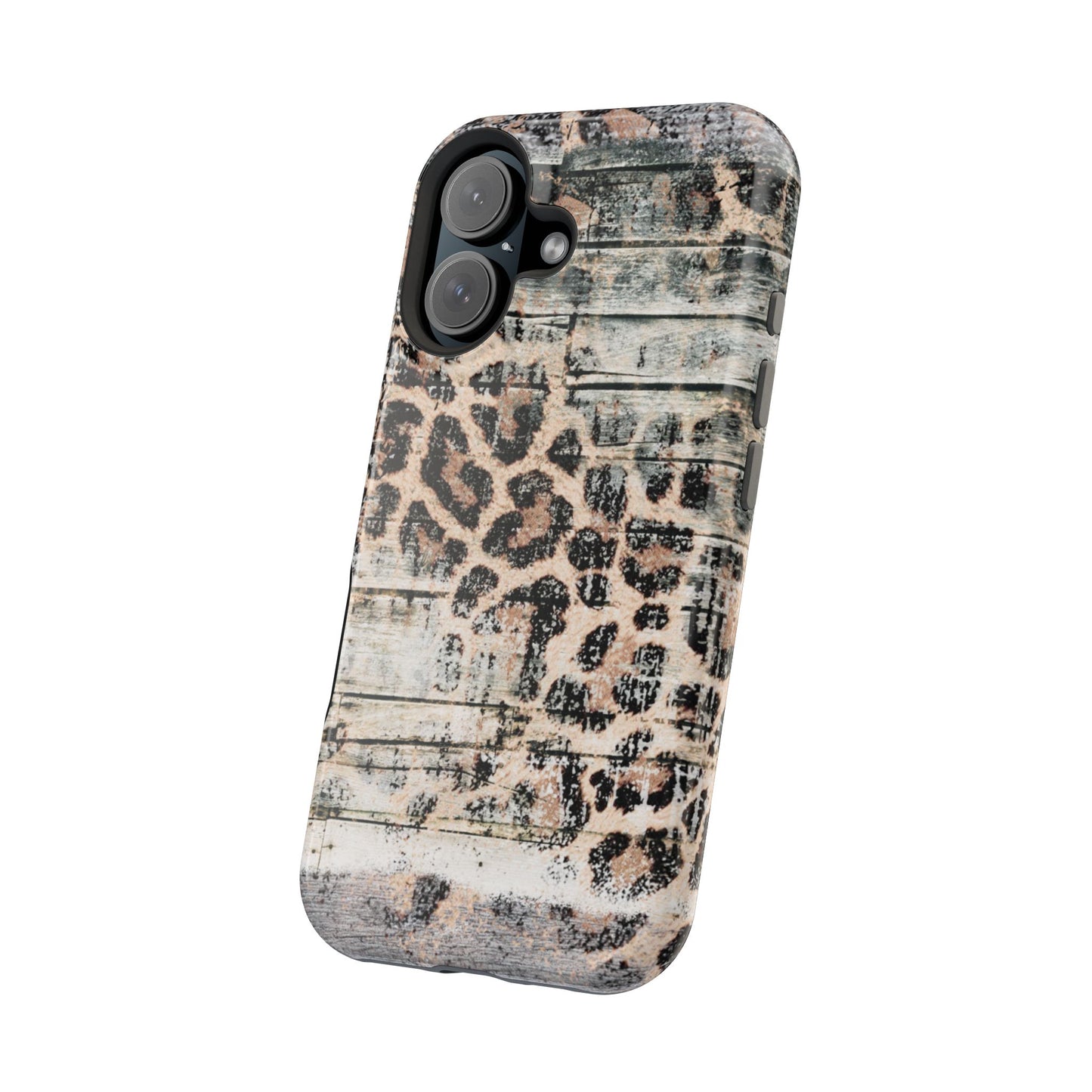 Rustic Leopard Wood Print - MagSafe iPhone Series Case