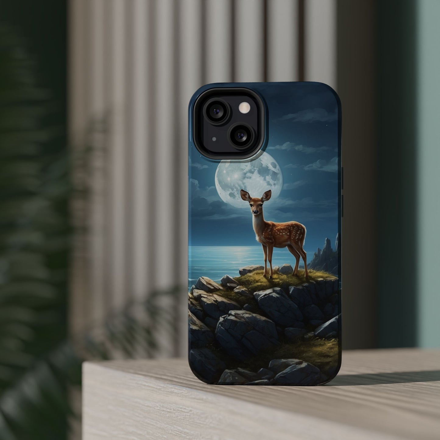 Enchanted Fawn Under the Moonlit Sky MagSafe iPhone Case