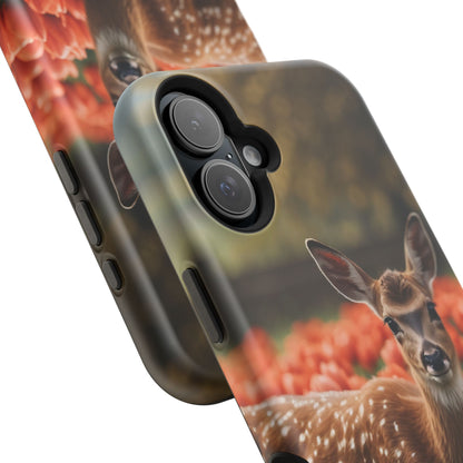 Fawn Among Tulips MagSafe iPhone Case