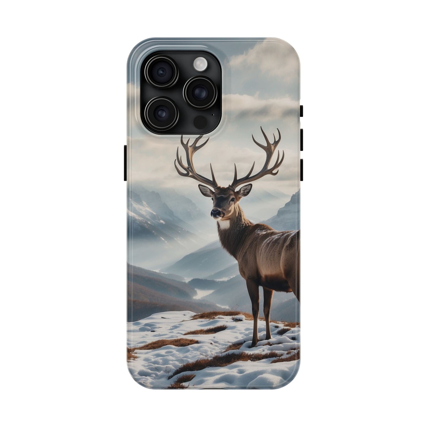 Alpine Majesty: Stag in Snow – iPhone Case