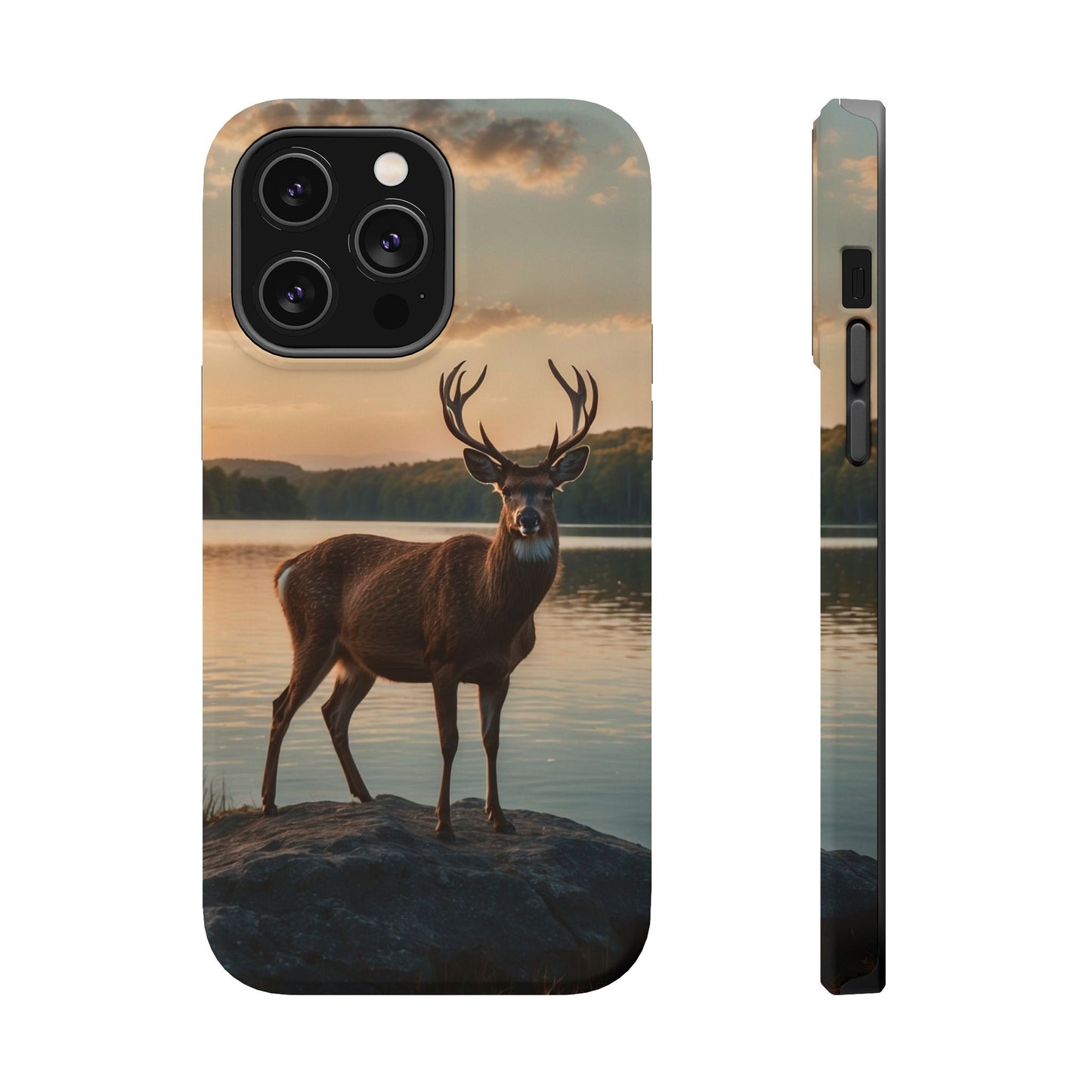 Majestic Stag at Sunset – MagSafe iPhone Case