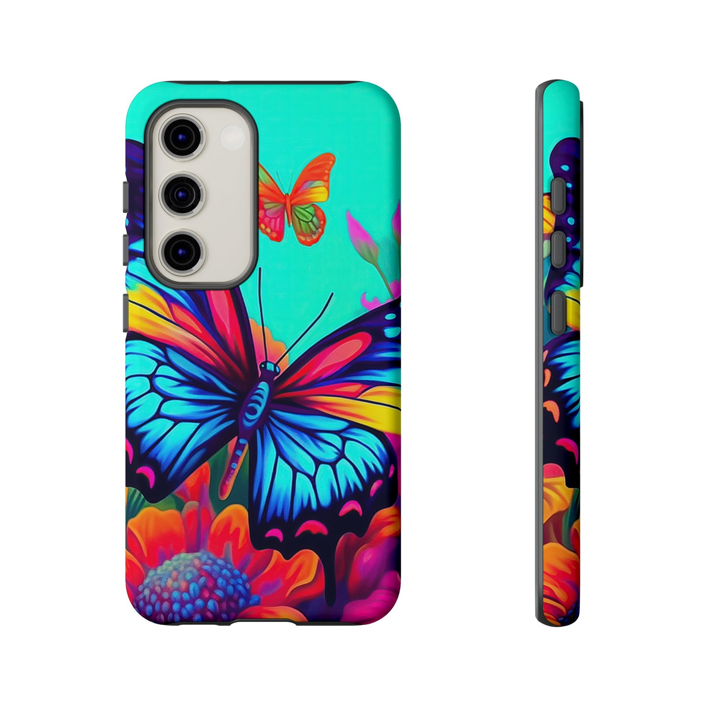 Vivid Butterfly & Floral Burst - Samsung Galaxy Case