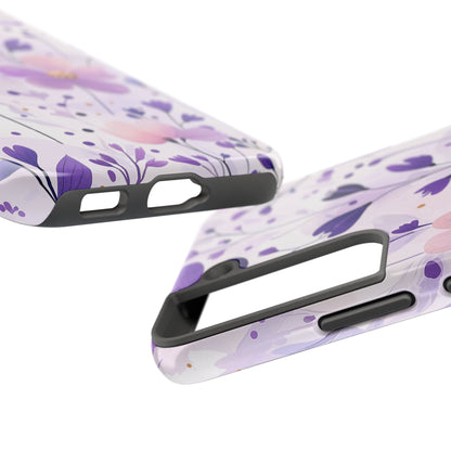 Purple Floral Bliss Samsung Galax Case – Delicate Blossom Design