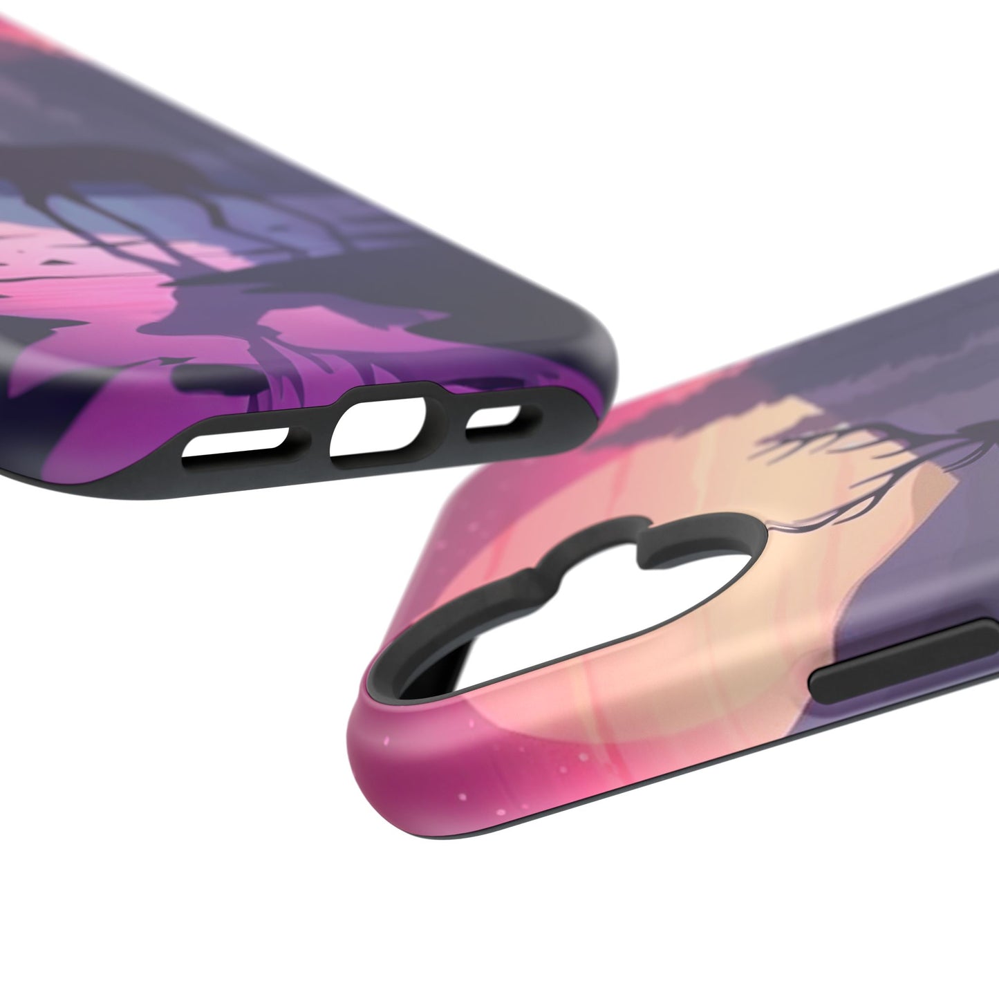 Twilight Elegance: Stag Reflection – MagSafe iPhone Case