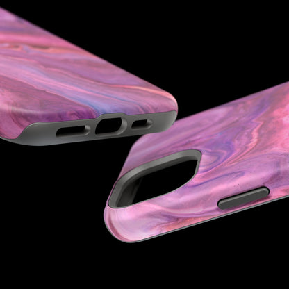 Lavender Dreamscape – MagSafe Case with Abstract Purple & Pink Marble Art