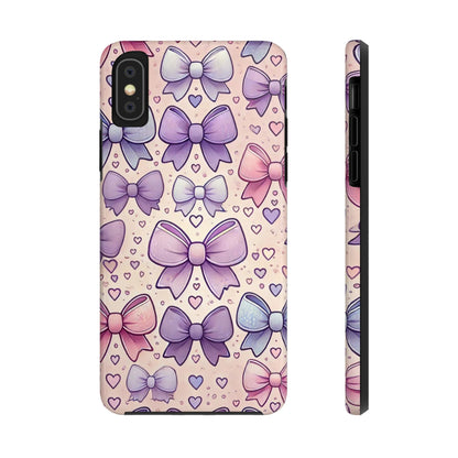 Pastel Bow iPhone Case - Cute Girly Pattern Protective Cover