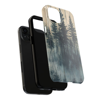 Misty Forest iPhone Case - Rustic Nature-Inspired Protective Cover